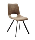 【Silla confidente, metal y similpiel ANTIBES】Mejor Calidad y Precio