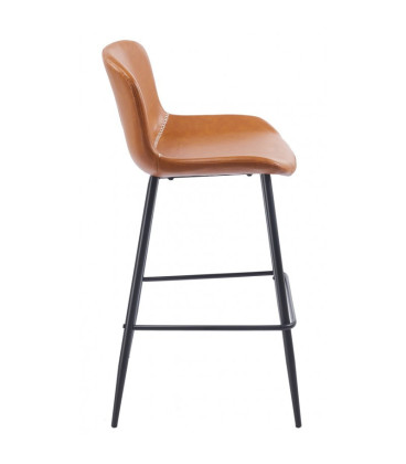 Taburete tapizado en similpiel vintage SAMPER