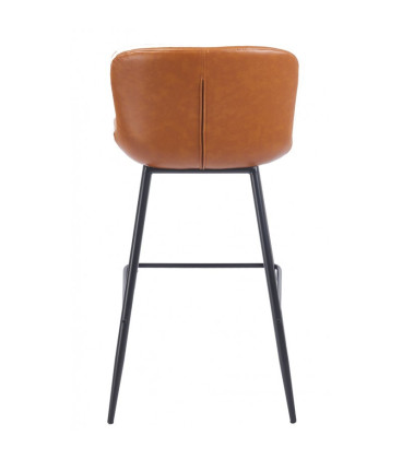 Taburete tapizado en similpiel vintage SAMPER