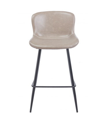 Taburete tapizado en similpiel vintage SAMPER