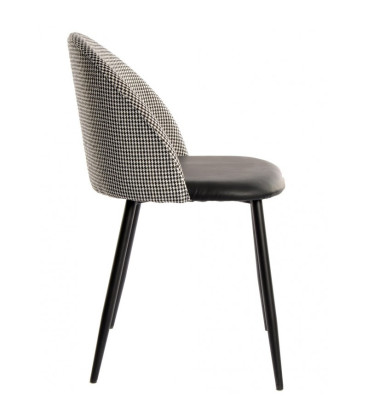 Silla tapizada en tejido Pata de Gallo, ETNA