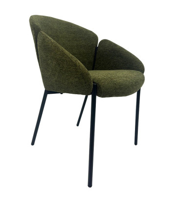 Sillón tapizado en chenilla GIORGIO