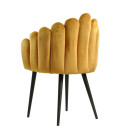 Sillón tapizado en velvet DEVIN