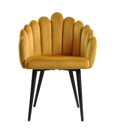 Sillón tapizado en velvet DEVIN
