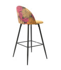 Cadeira de design, estofada em veludo, FLORAL. Melhor qualidade