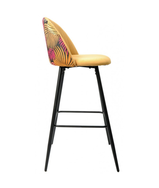 Cadeira de design, estofada em veludo, FLORAL. Melhor qualidade