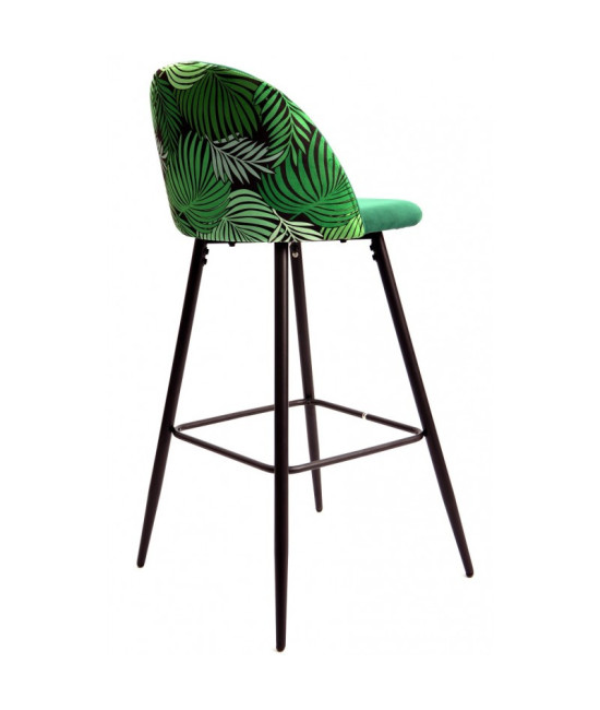 Taburete de diseño, tapizado en terciopelo Velvet, FLORAL. Mejor calidad