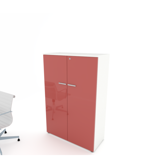 【Armario de oficina, para archivar, con puertas en brillo】Mejor Calidad y Precio