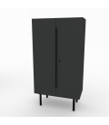 ARMARIO ALTO DE OFICINA CON PUERTAS, TONO ZN 143x90x45cm
