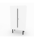 ARMARIO ALTO DE OFICINA CON PUERTAS, TONO ZN 143x90x45cm