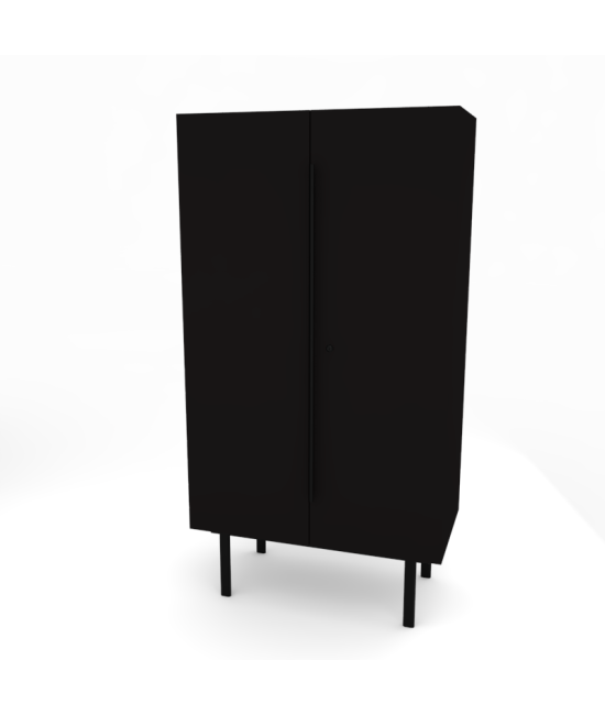 ARMARIO ALTO DE OFICINA CON PUERTAS, TONO ZN 143x90x45cm
