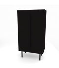ARMARIO ALTO DE OFICINA CON PUERTAS, TONO ZN 143x90x45cm