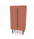 ARMARIO ALTO DE OFICINA CON PUERTAS, TONO ZN 143x90x45cm