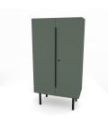ARMARIO ALTO DE OFICINA CON PUERTAS, TONO ZN 143x90x45cm