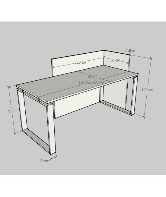 Mesa MOSTRADOR MODERNO COM PÉS 120 cms
