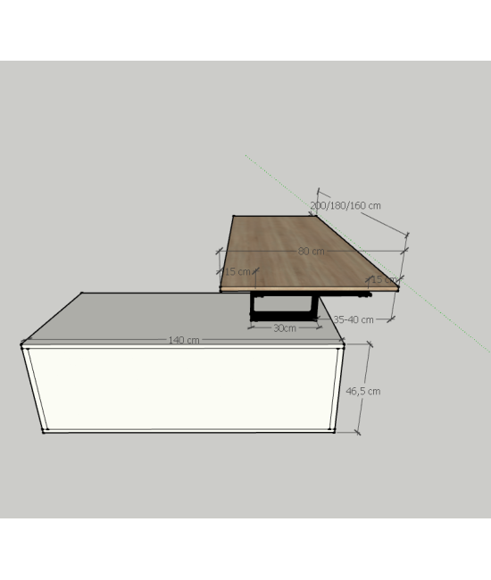 Mesa com CREDENÇA DE APOIO NEW