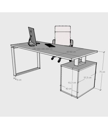 Mesa de oficina SOPORTE CAJONERA NEW