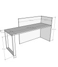 Mesa MOSTRADOR MODERN 120 cms