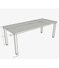 Mesa de FORMAÇÃO PATA CUADRADA 140x60 cms ML