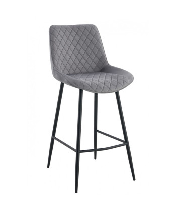 Taburete tapizado en velvet, FELICIO 2