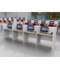 Call Center Box 5 puestos fabricado con tablero melaminado