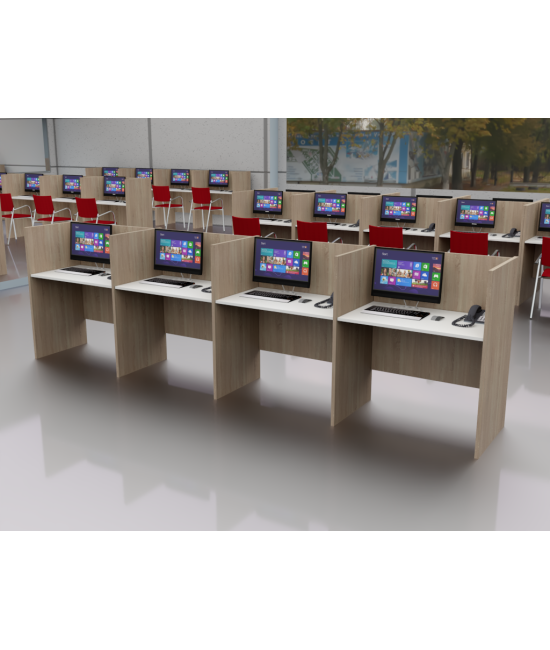 Call Center Box 5 puestos fabricado con tablero melaminado
