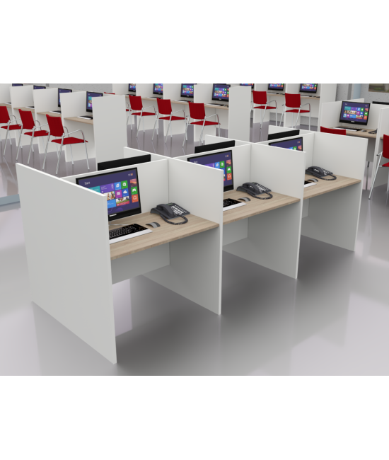 ▷ Call Center Box Doble 6 puestos de trabajo Mejor Calidad