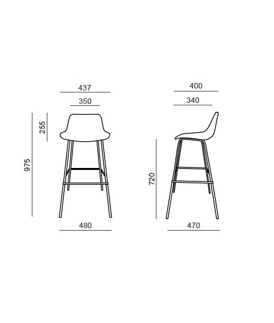 Taburete de polipropileno ARKANSAS