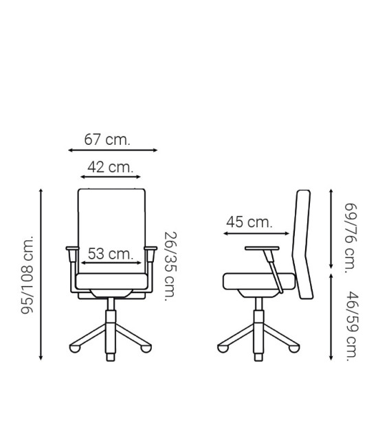 Silla giratoria RIO WHITE. Mejor calidad y precio