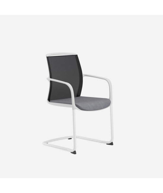 Silla confidente, de base patín JUNO WHITE. Mejor calidad y precio