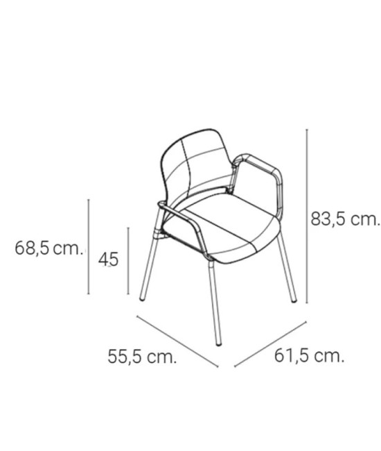 Cadeira estofada GENESI T 40. Melhor qualidade e preço.