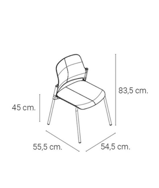 Silla tapizada GENESI T 40. Mejor calidad y precio.