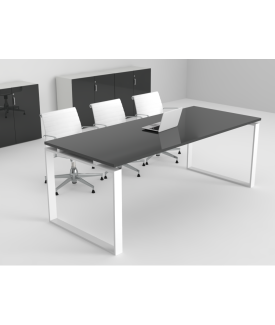 Mesa de reuniones Ofimeet Modern DL con efecto brillo para oficina