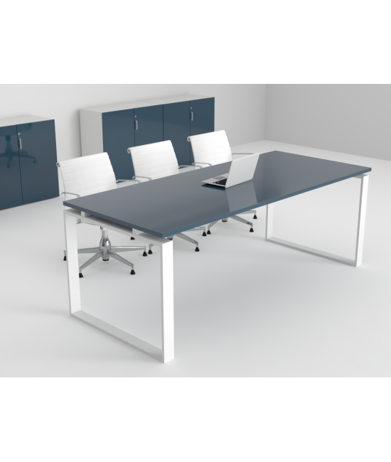 Mesa de reuniones Ofimeet Modern DL con efecto brillo para oficina