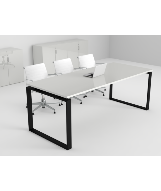 Mesa de reuniones Ofimeet Modern DL con efecto brillo para oficina