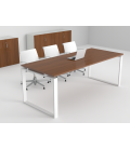 Mesa de reuniones Ofimeet Modern DL con efecto brillo para oficina