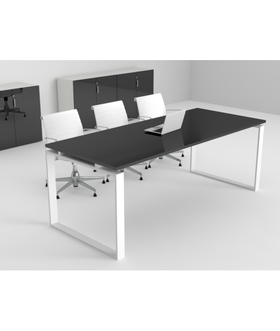 Mesa de reuniones Ofimeet Modern DL con efecto brillo para oficina