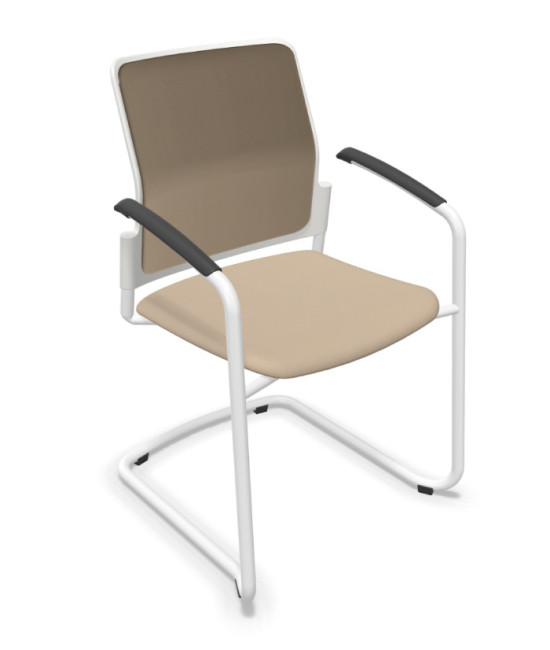 Silla, base patín blanca, URBAN PLUS 50. Mejor calidad y precio