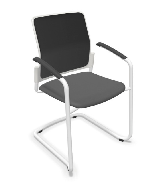 Silla, base patín blanca, URBAN PLUS 50. Mejor calidad y precio