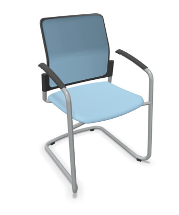 Silla, base patín gris aluminio, URBAN PLUS 50. Mejor calidad y precio