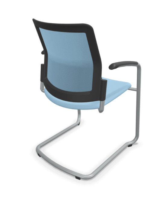 Silla, base patín gris aluminio, URBAN PLUS 50. Mejor calidad y precio