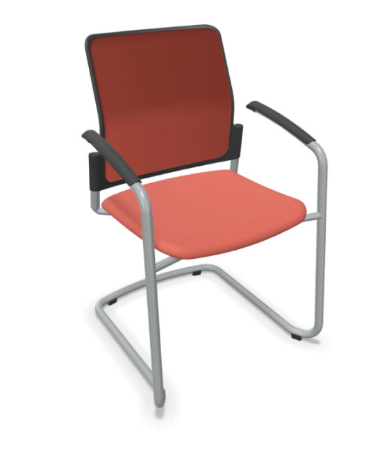 Silla, base patín gris aluminio, URBAN PLUS 50. Mejor calidad y precio