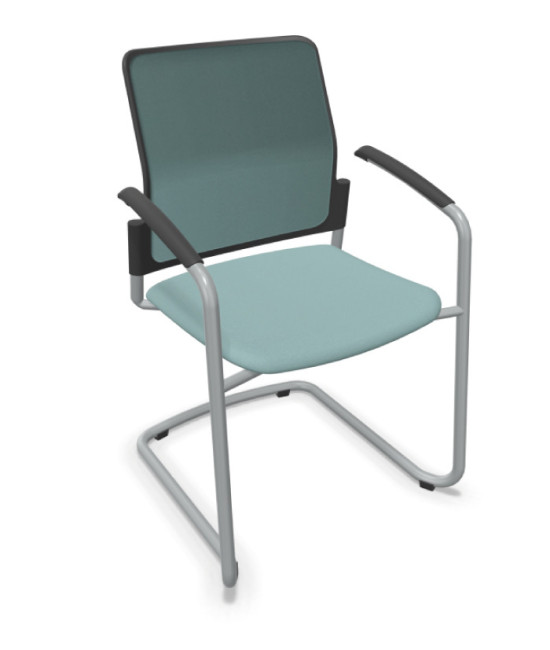 Silla, base patín gris aluminio, URBAN PLUS 50. Mejor calidad y precio