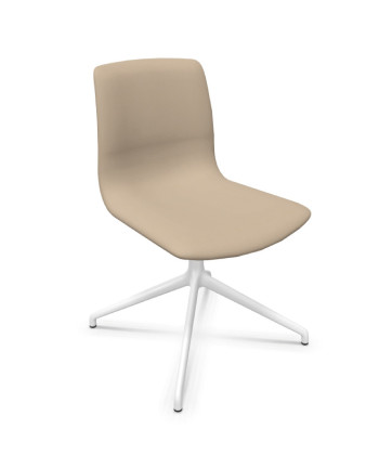Silla de oficina tapizada, NOOM 50 BLANCA. Mejor calidad 2