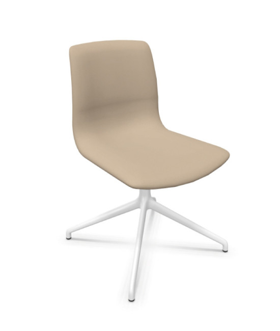 Silla de oficina tapizada, NOOM 50 BLANCA. Mejor calidad