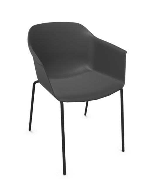 Silla de polipropileno, NOOM 60 NEGRO. Mejor calidad y precio.