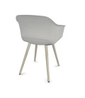 Silla de polipropileno, patas madera de haya, NOOM 60. Mejor calidad y precio.