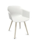 Silla de polipropileno, patas madera de haya, NOOM 60. Mejor calidad y precio.