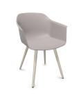Silla de polipropileno, patas madera de haya, NOOM 60. Mejor calidad y precio.