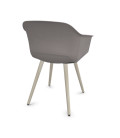 Silla de polipropileno, patas madera de haya, NOOM 60. Mejor calidad y precio.